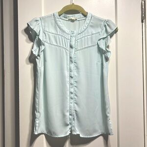 Maison Jules x Macy’s EUC delicate sheer flutter-sleeve top